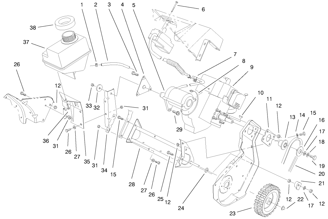 Engine & Gas Tank Assembly