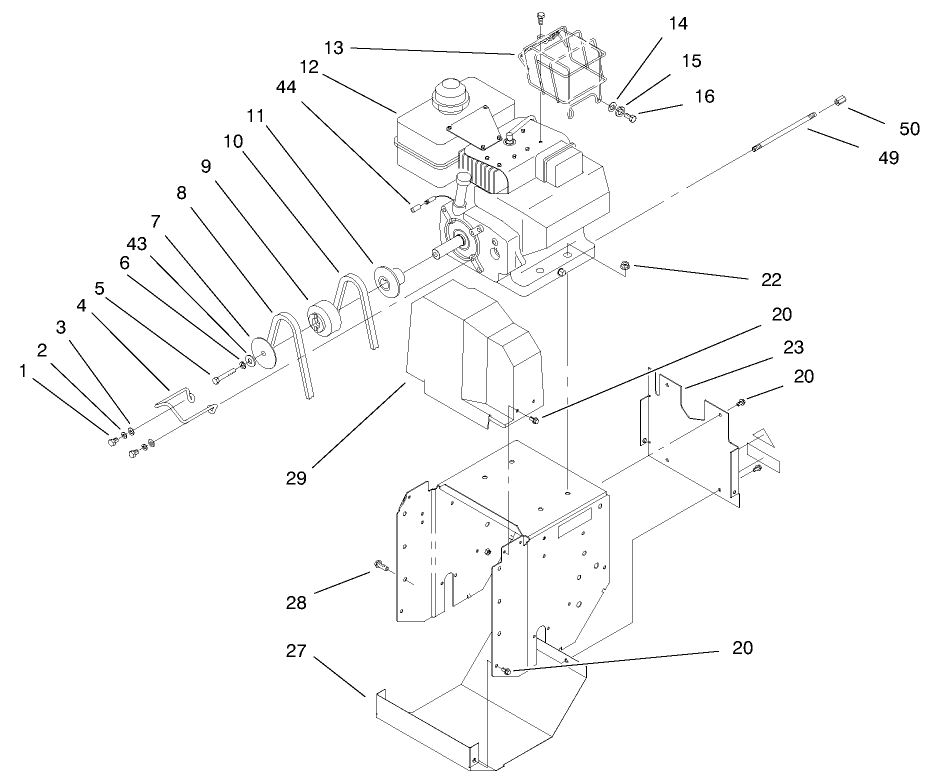 Engine And Frame Assembly
