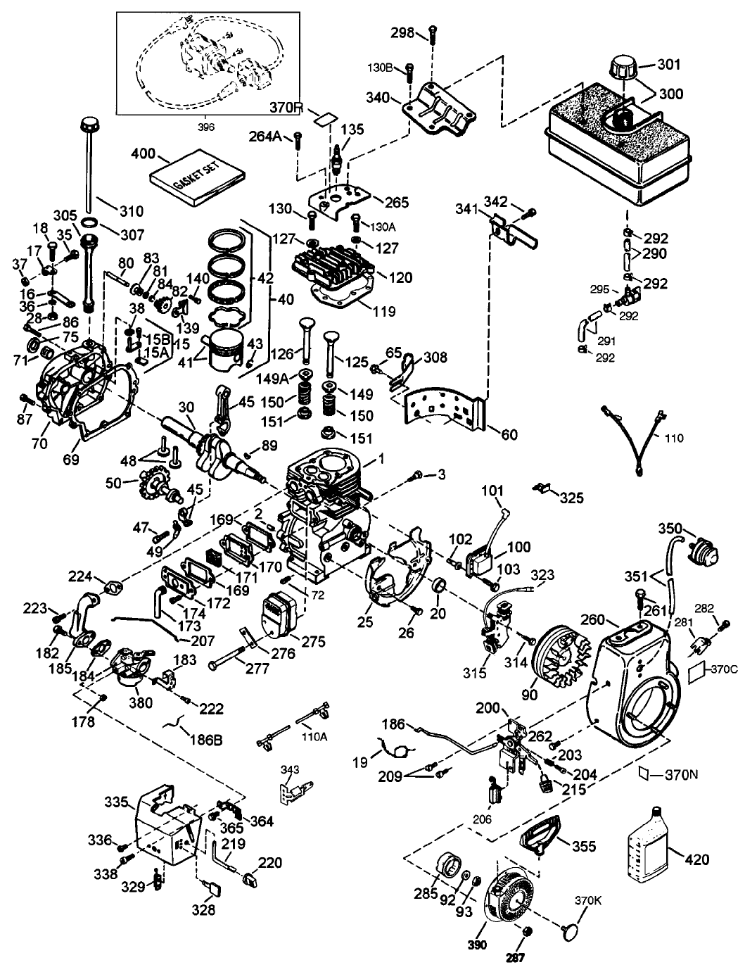 Engine Tecumseh Model #hmsk80-155645v