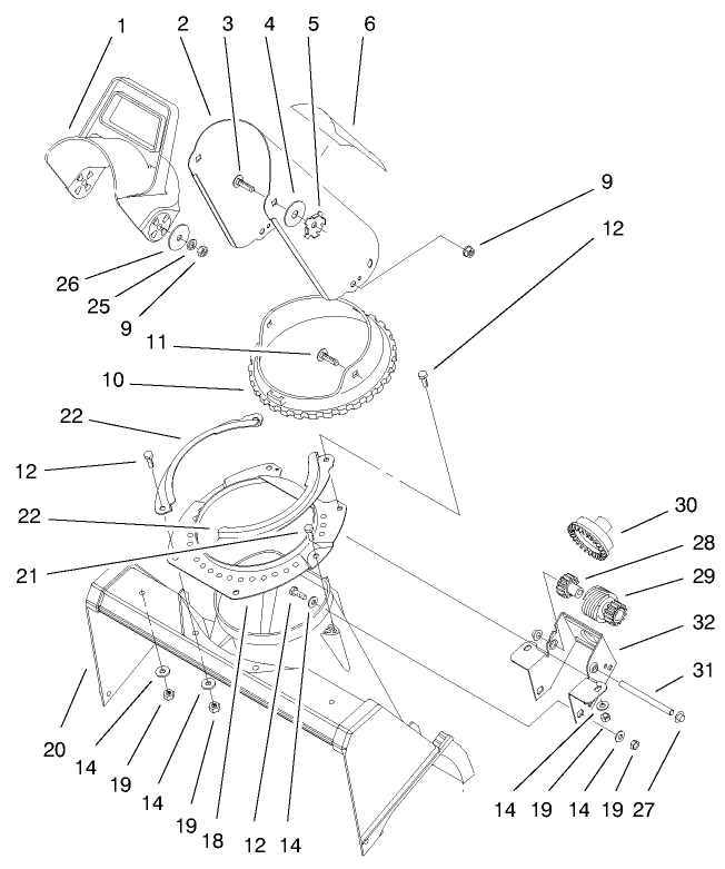 Deflector & Discharge Assembly