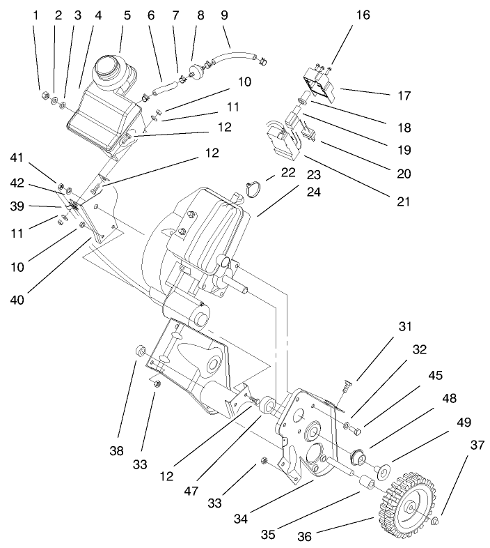 Engine & Gas Tank Assembly