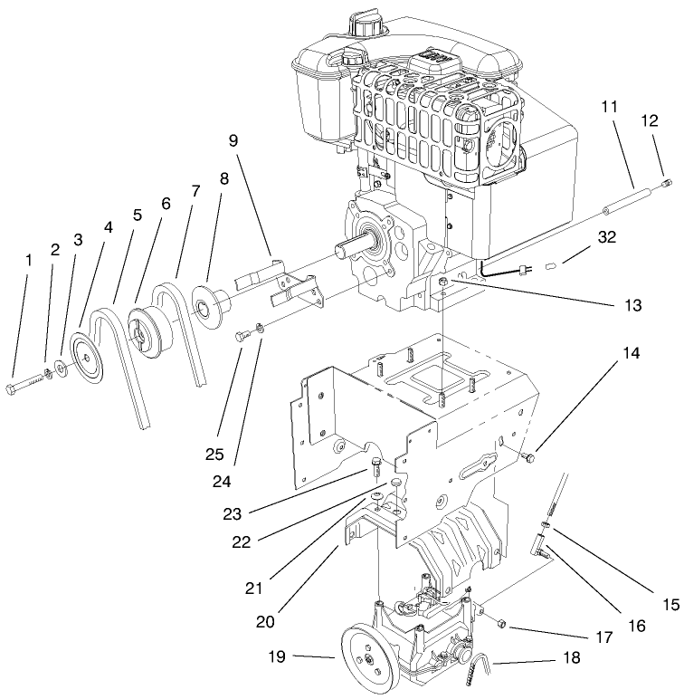 Engine & Transmission Drive Assembly