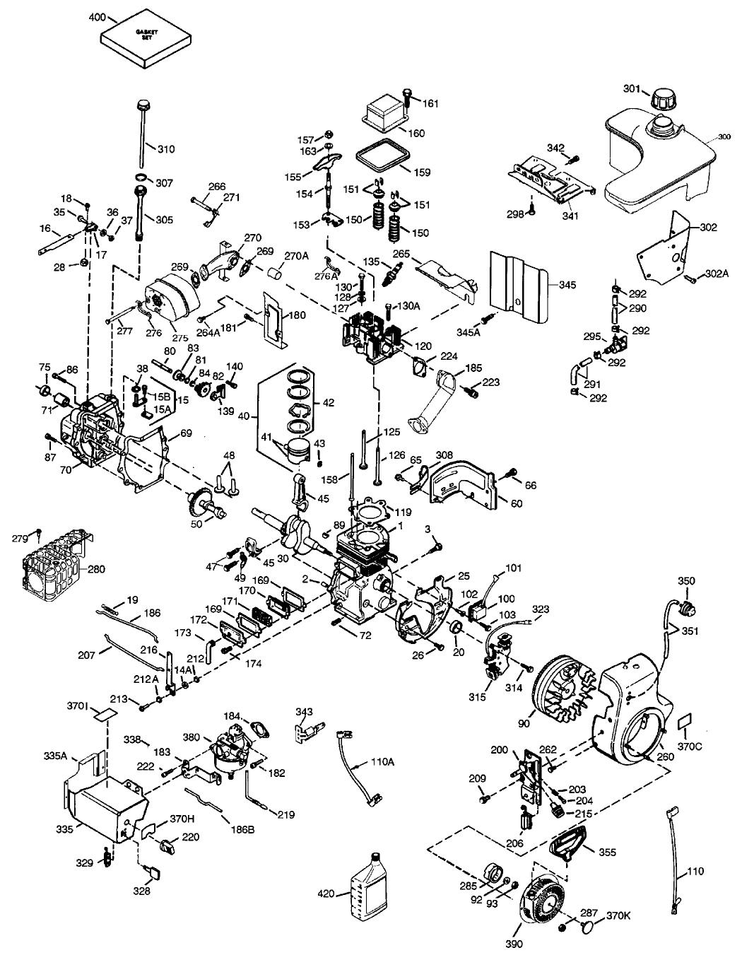 Tecumseh Engine Model Ohsk110-221605a (cont.)