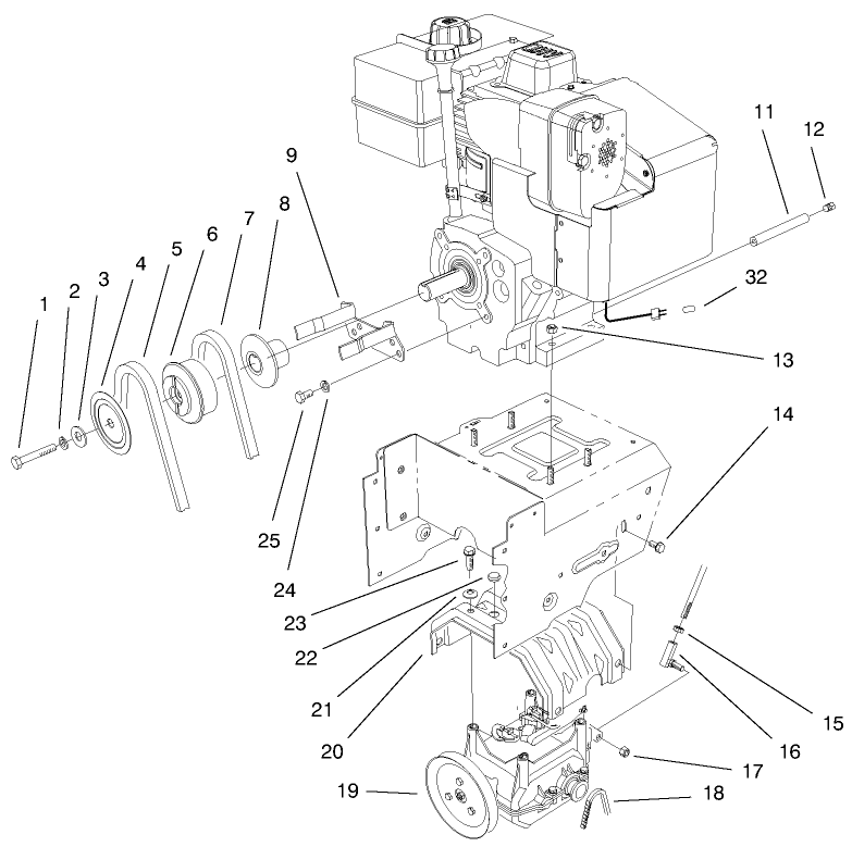 Engine & Transmission Drive Assembly