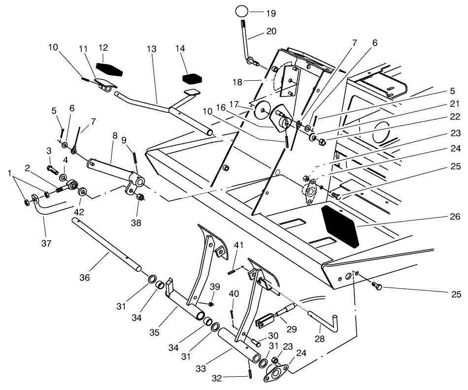 Traction & Brake Pedals Asm