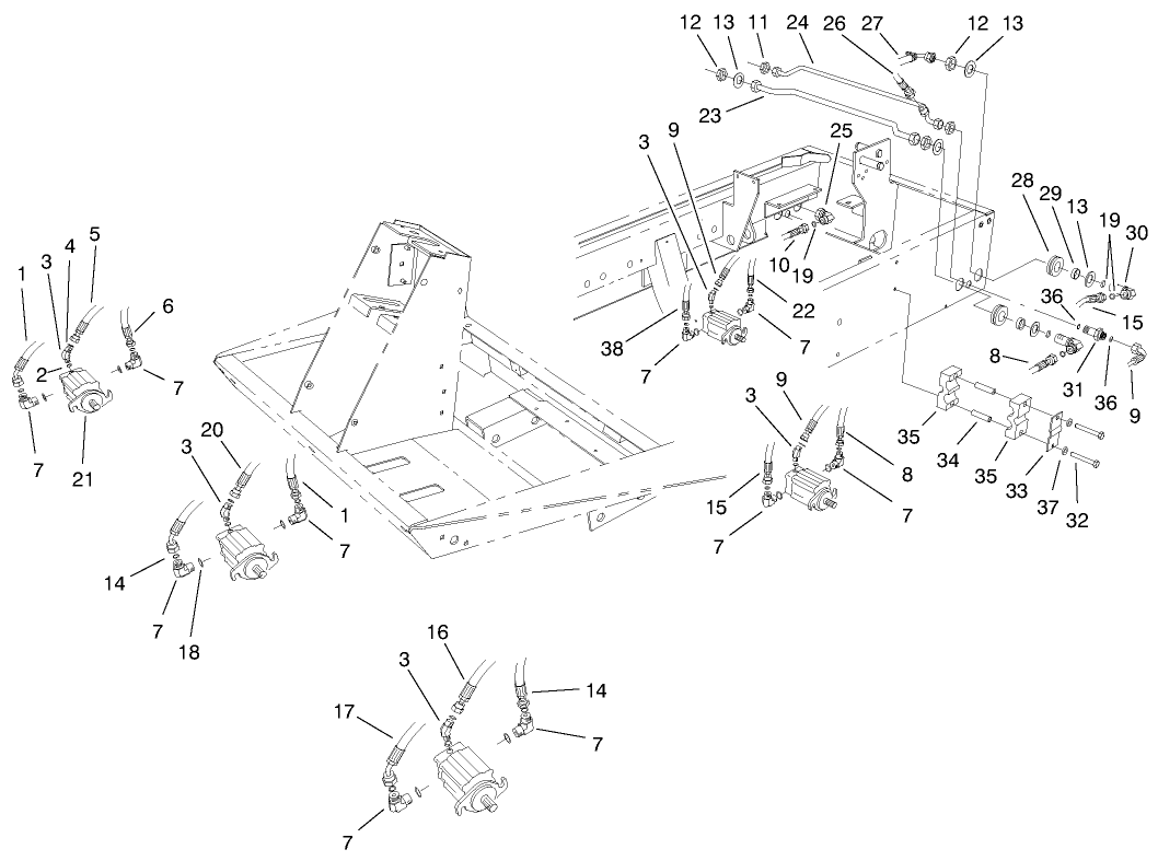 Cutting Unit Hydraulic Components