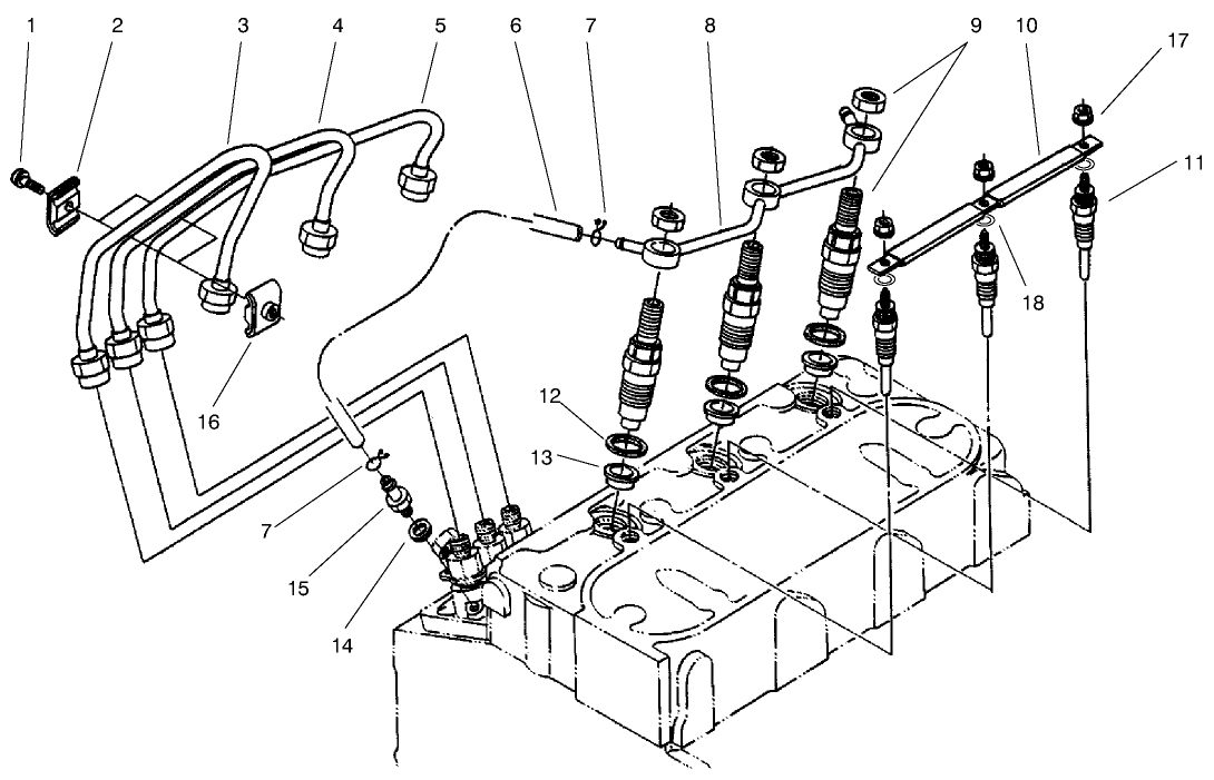 Nozzle Holder & Glow Plug Asm