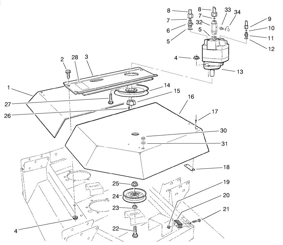 Wing Deck Model No. 30591 Lh & 30593 Rh Drive Asm