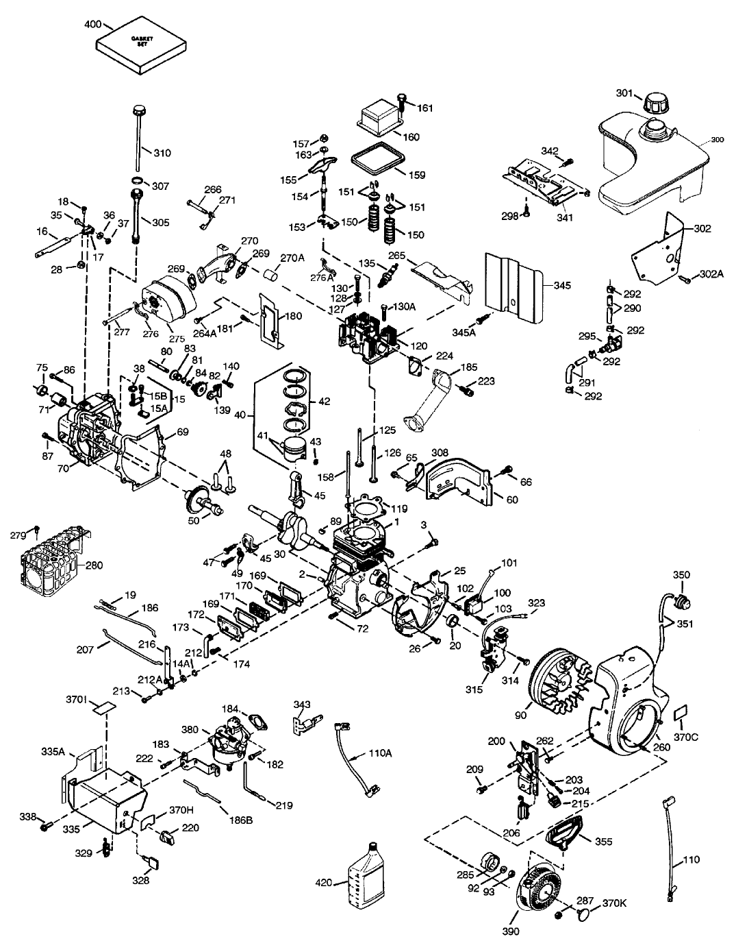 Engine Tecumseh Model #ohsk80-221201a (continued)