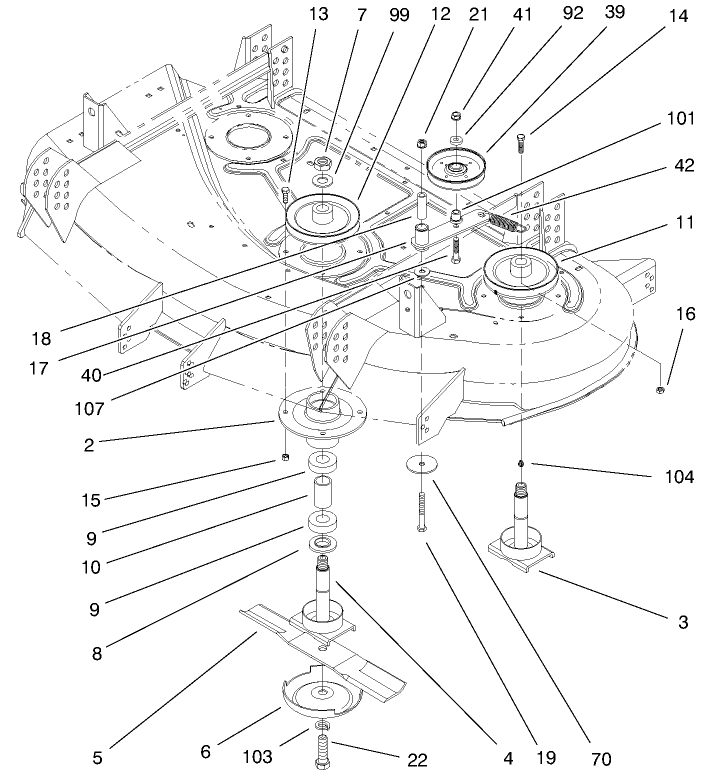 Spindle And Idlers Assembly