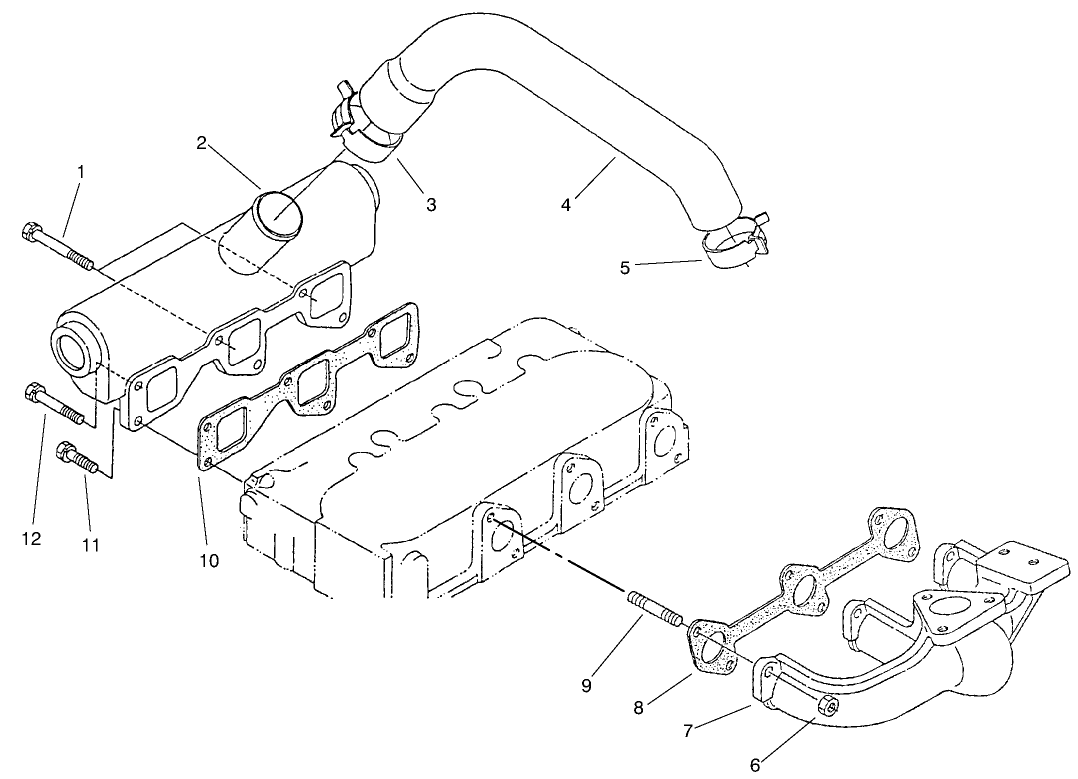 Exhaust Manifold & Gasket Asm