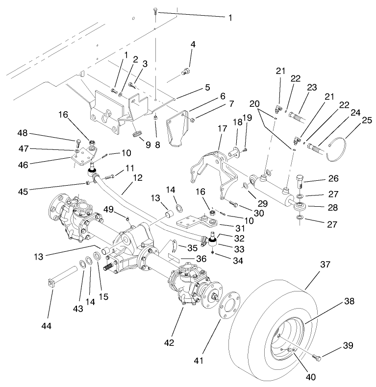 Rear Axle Installation Asm