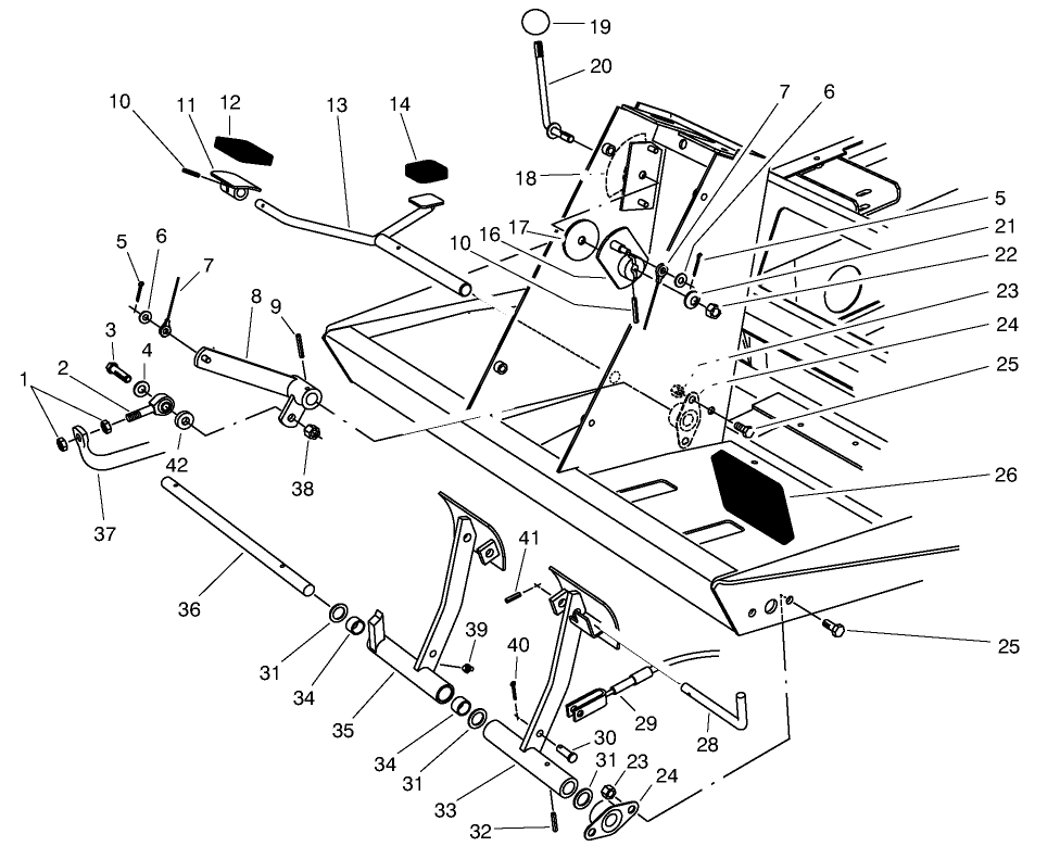 Traction & Brake Pedals Asm