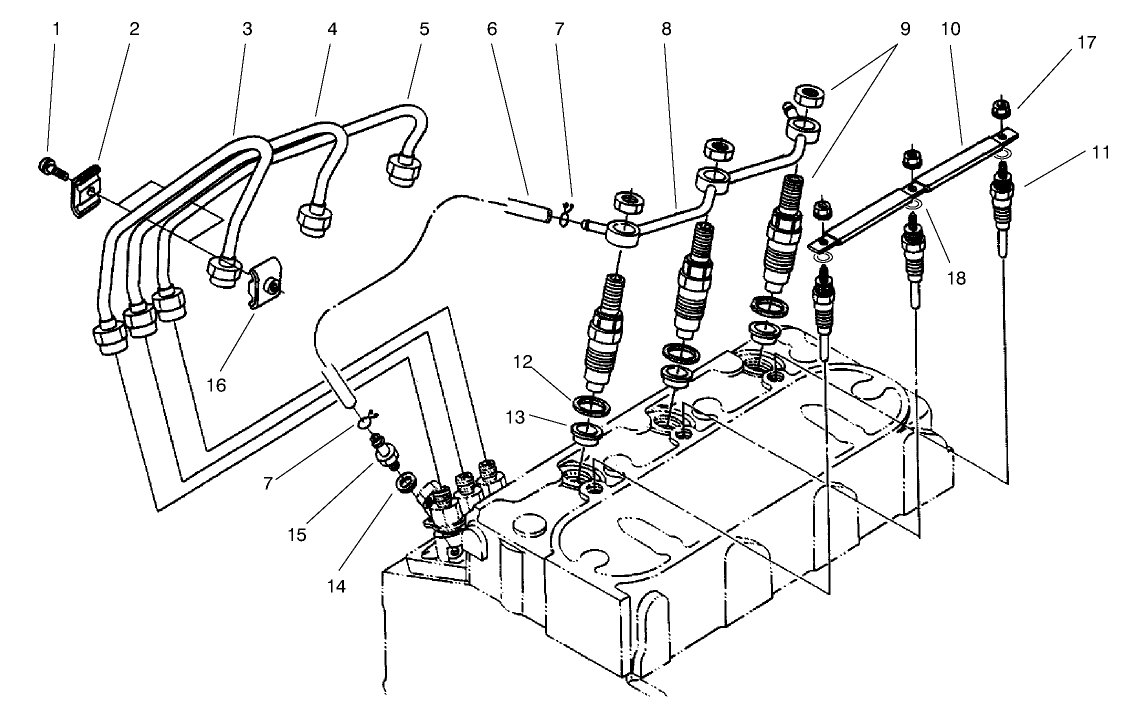 Nozzle Holder & Glow Plug Asm