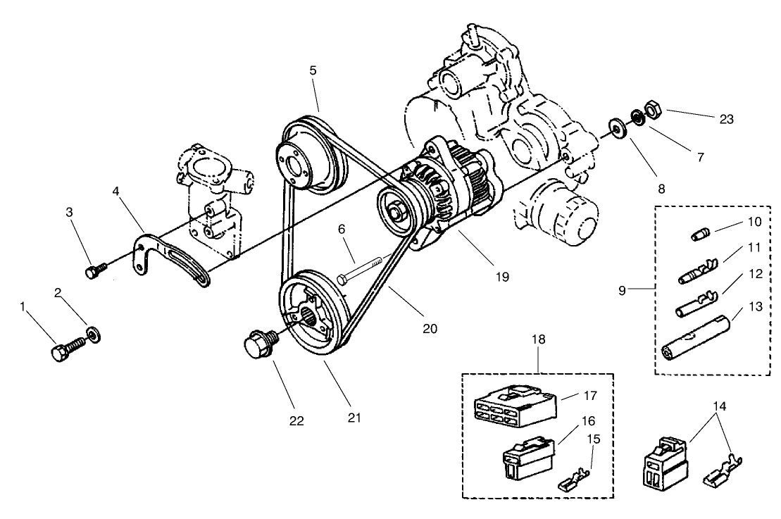 Alternator & Pulley Asm