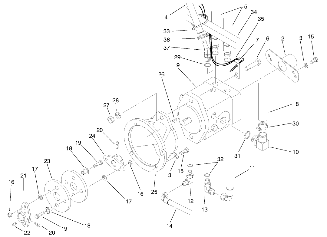 Hydraulic Pump Installation Asm