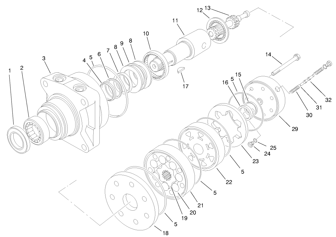 Hydraulic Drive Motor Right Rear No. 75-9840