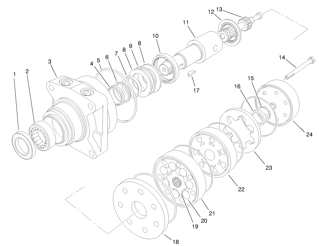 Hydraulic Drive Motor Left Rear No. 75-9831