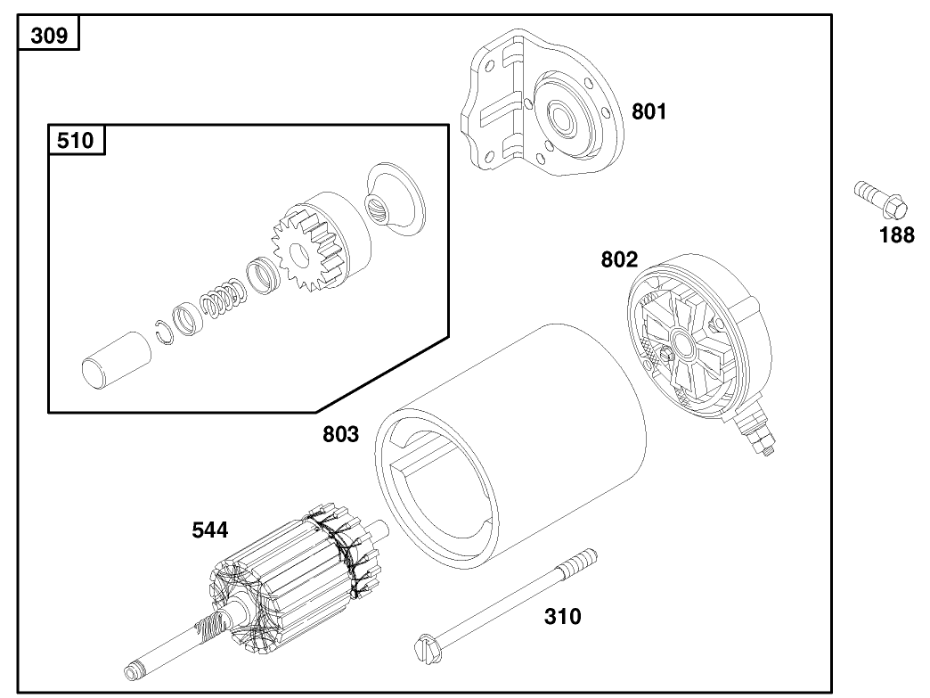 Engine Briggs & Stratton Model 303447-1180-E1
