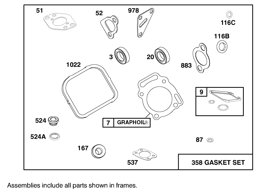 Engine Briggs & Stratton Model 303447-1180-E1