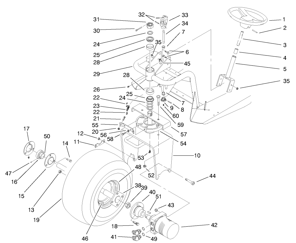Front Wheel & Steering Asm