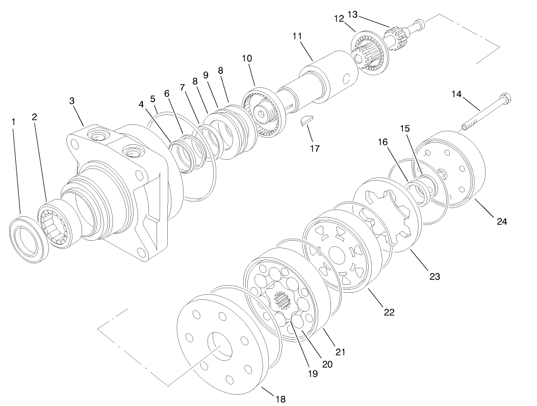 Hydraulic Drive Motor Front No. 75-9830