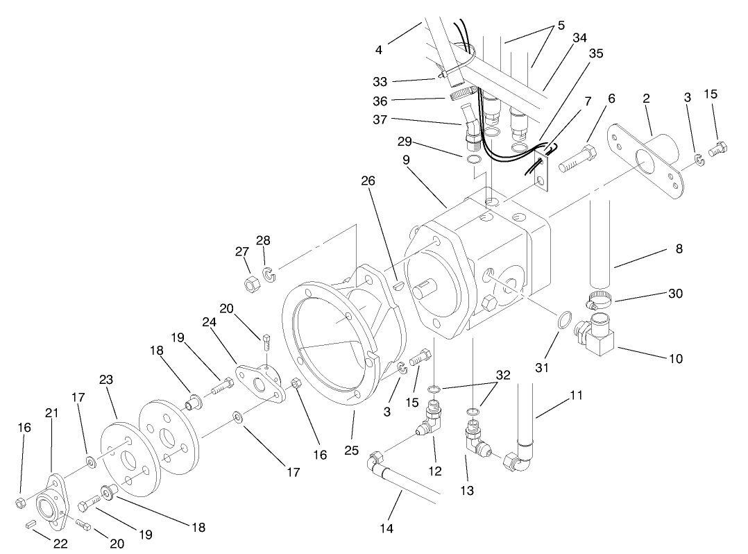 Hydraulic Pump Installation Asm