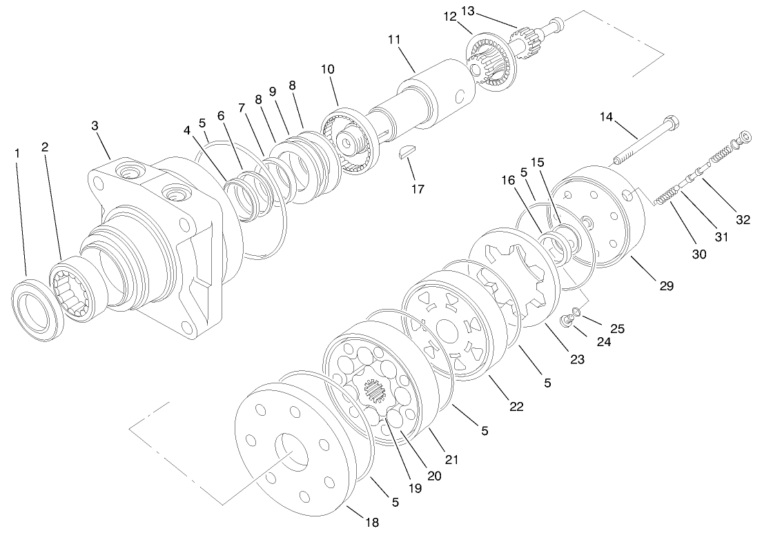 Hydraulic Drive Motor Right Rear No. 75-9840