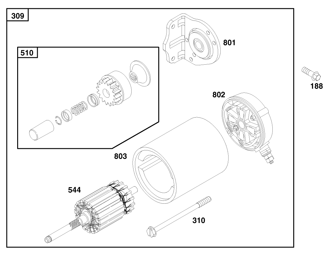 Engine Briggs & Stratton Model 303447-1180-E1