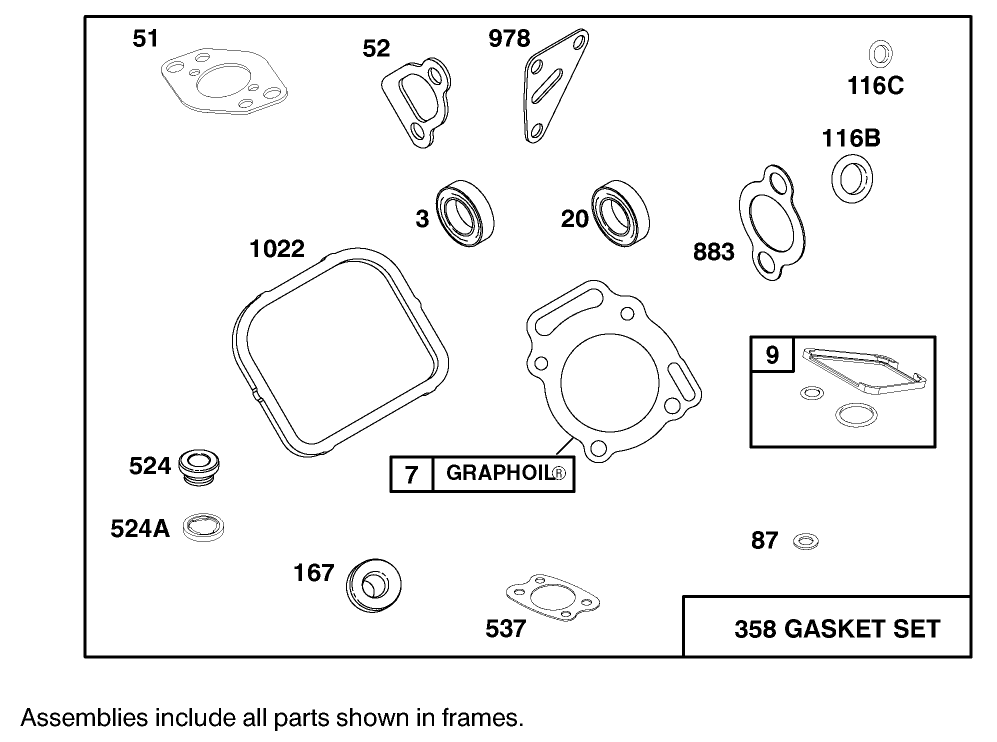 Engine Briggs & Stratton Model 303447-1180-E1