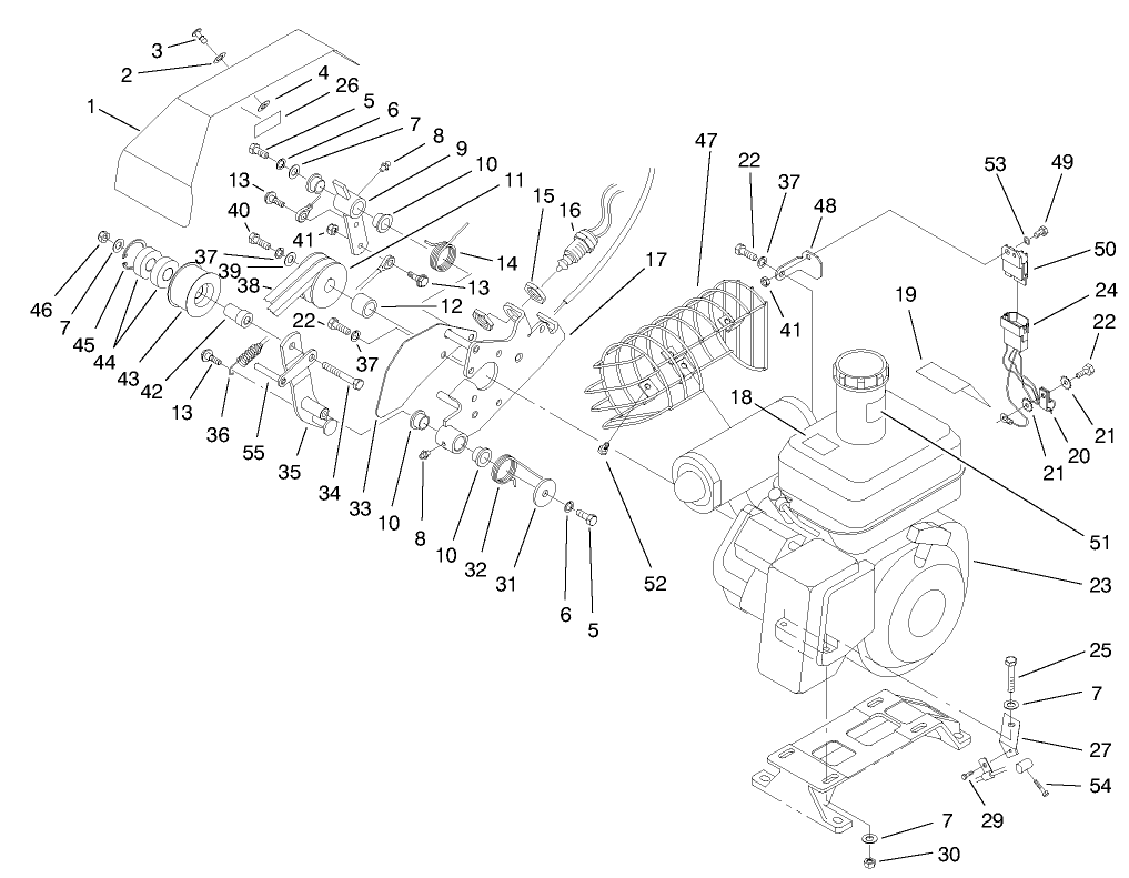 Engine And Bellcrank Asm