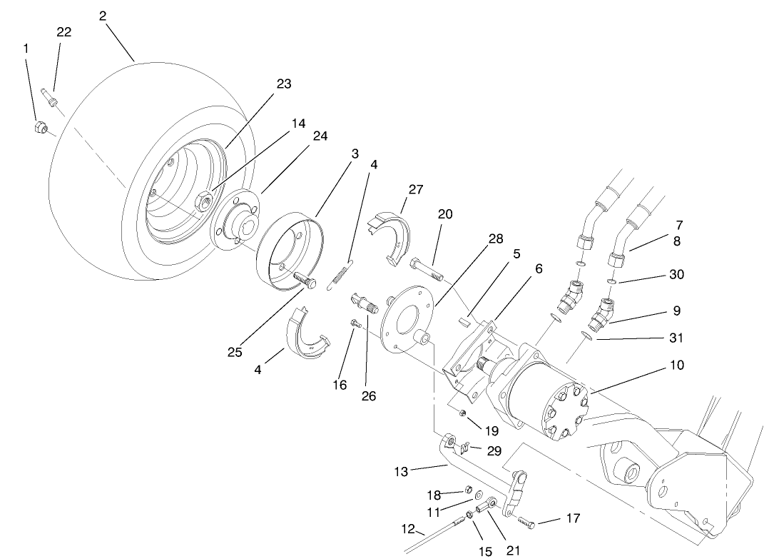 Front Wheel & Brake Assembly