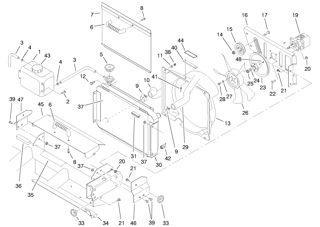 Radiator & Hydraulic Pump Asm