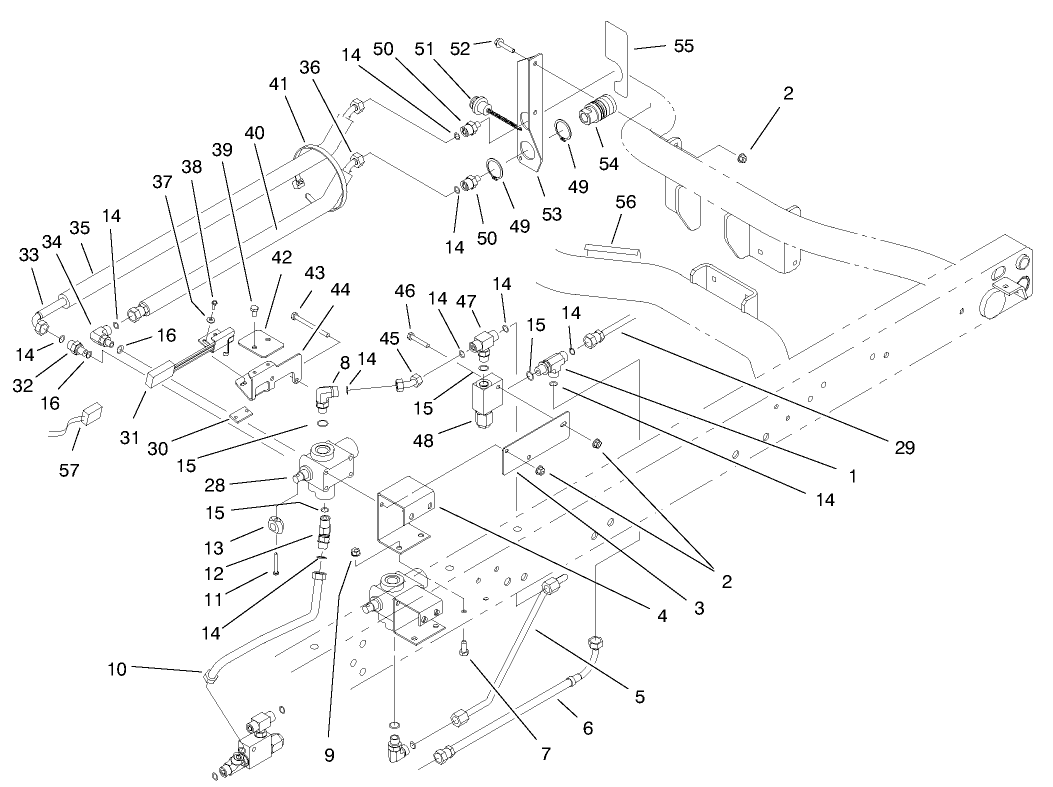 Remote Hydraulics Plumbing Asm (model 07200tc)