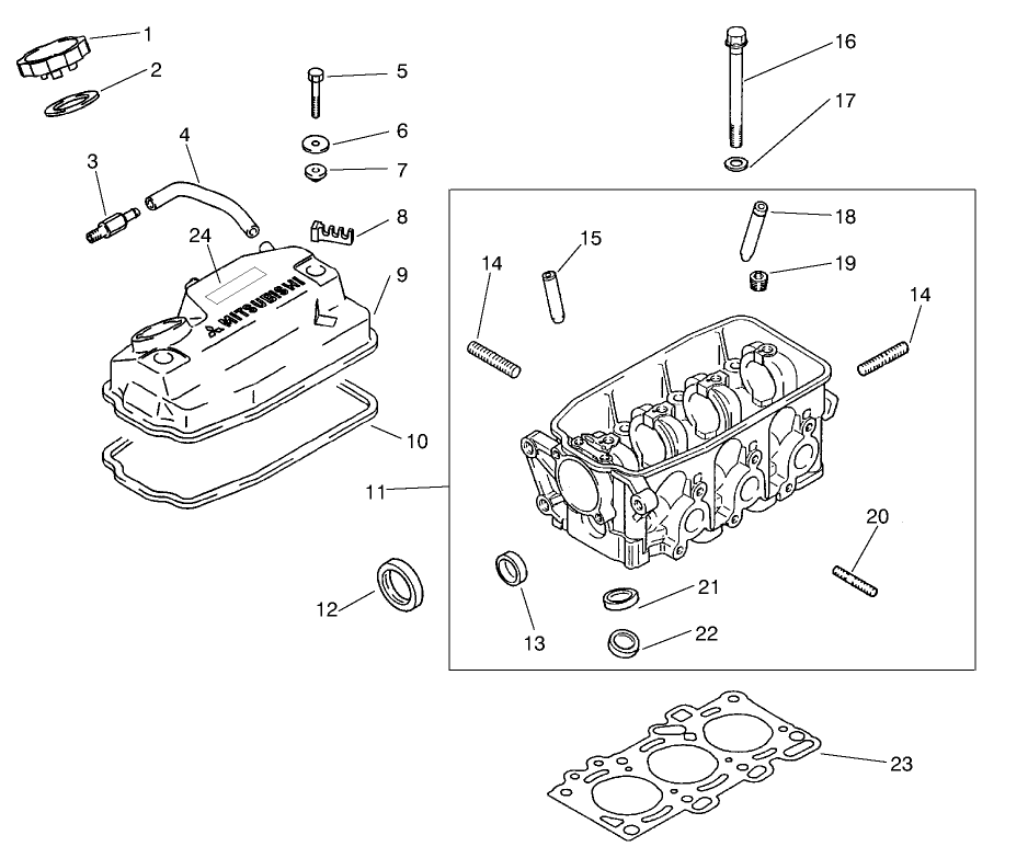 Rocker Cover & Cylinder Head Asm