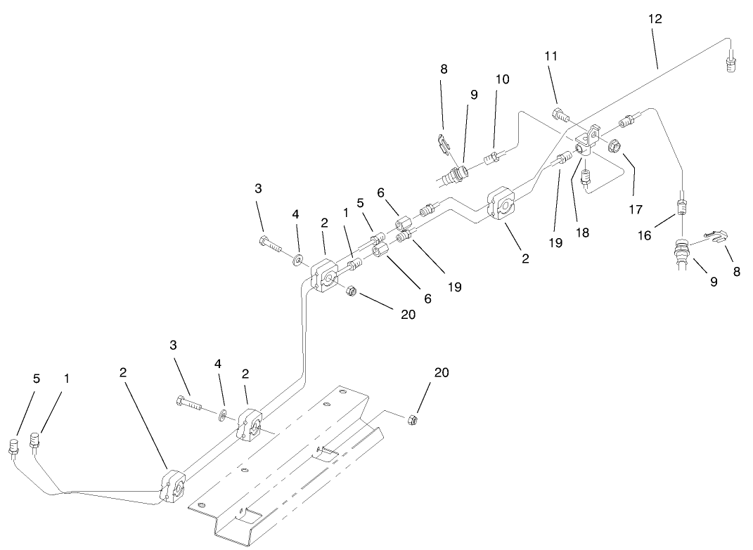Hydraulic Brake Line Routing Assembly