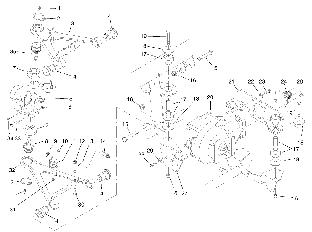 Front Suspension Control Arm Assembly