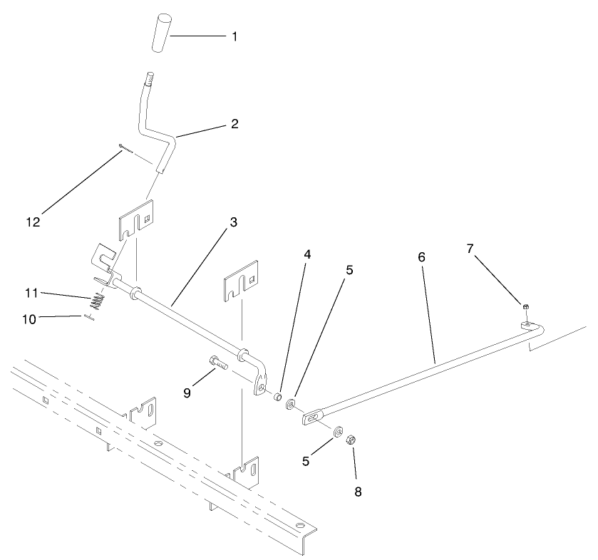 Remote Hydraulics Control Lever & Linkage (model 07215tc)