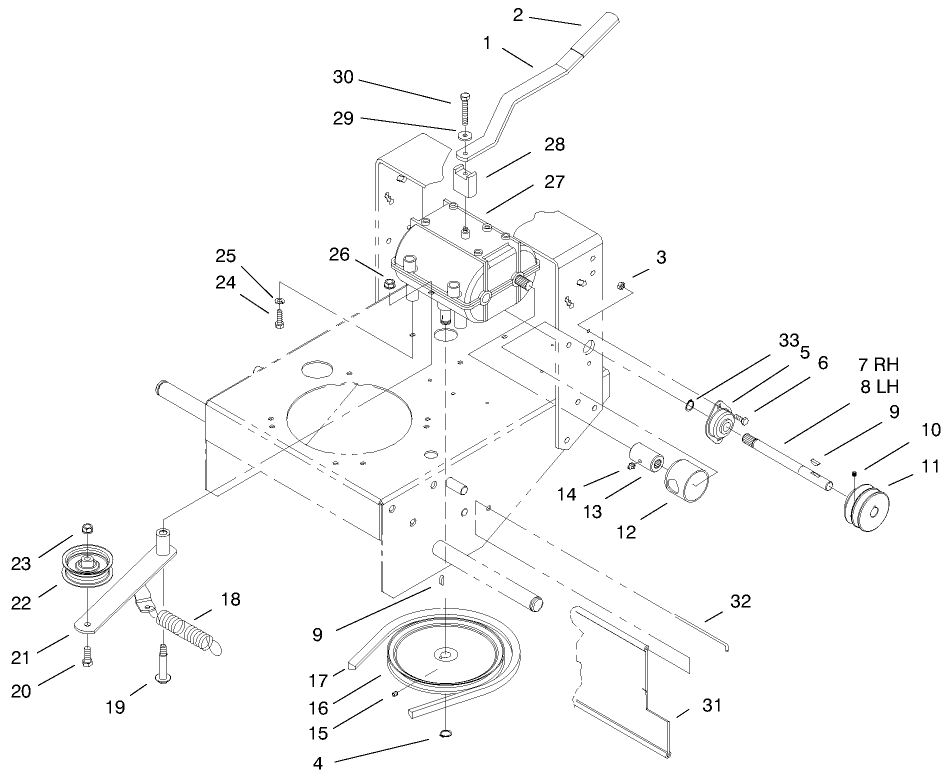 Transmission & Idler Pulley Assembly