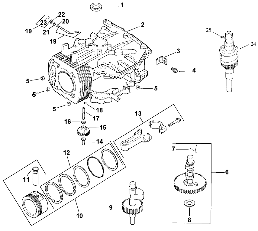 Crankcase Engine Kohler Model No. Cv15t Spec 41560