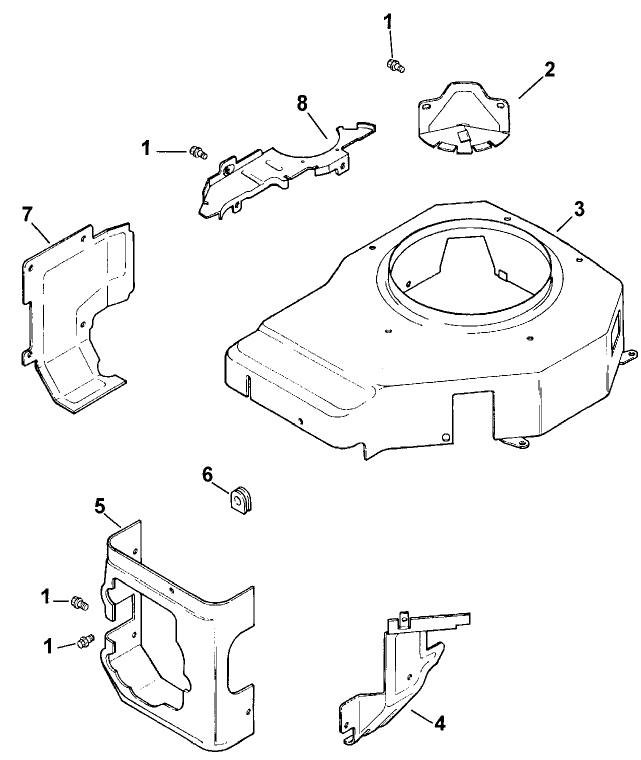 Blower Housing And Baffles Engine Kohler Model No. Cv15t Spec 41560
