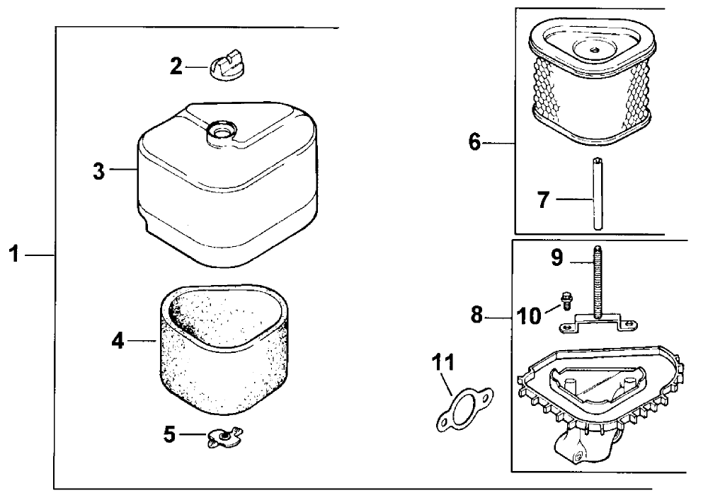 Air Cleaner Engine Kohler Model No. Cv15t Spec 41560