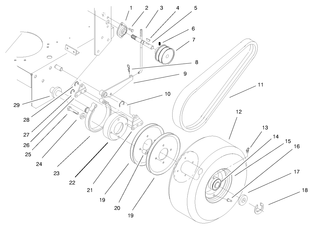 Axle, Brake, Wheel Drive And Belts