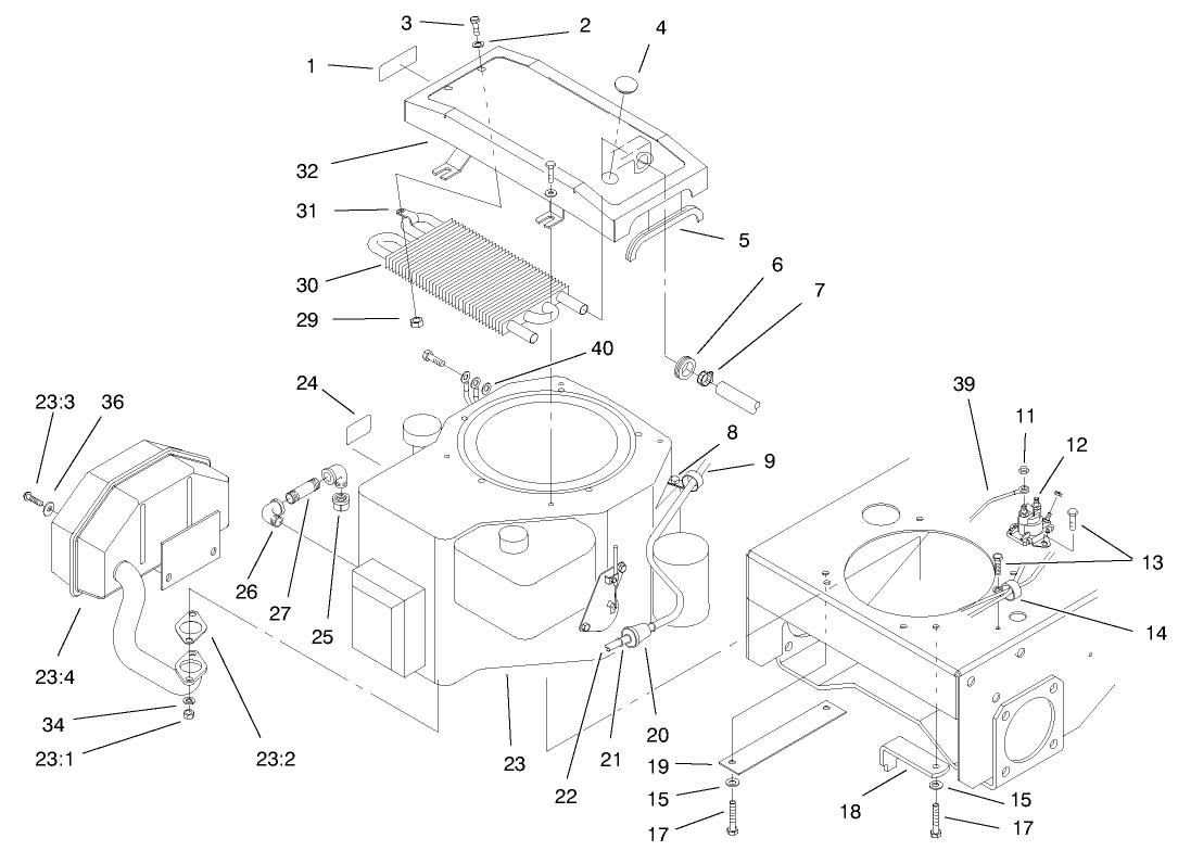 Engine & Oil Cooler Assembly