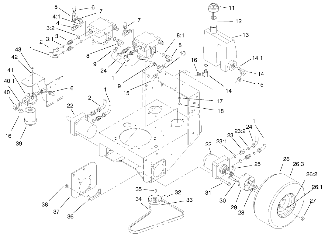 Hydraulic & Drive System Assembly