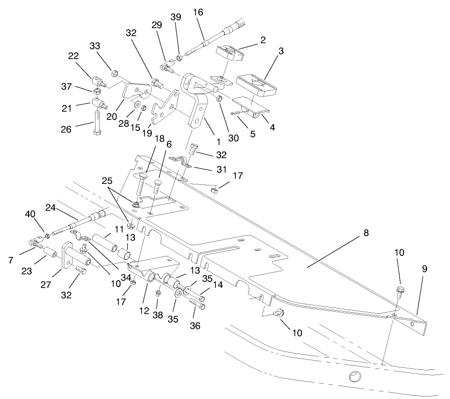 Floor Panel & Traction Pedal Assembly