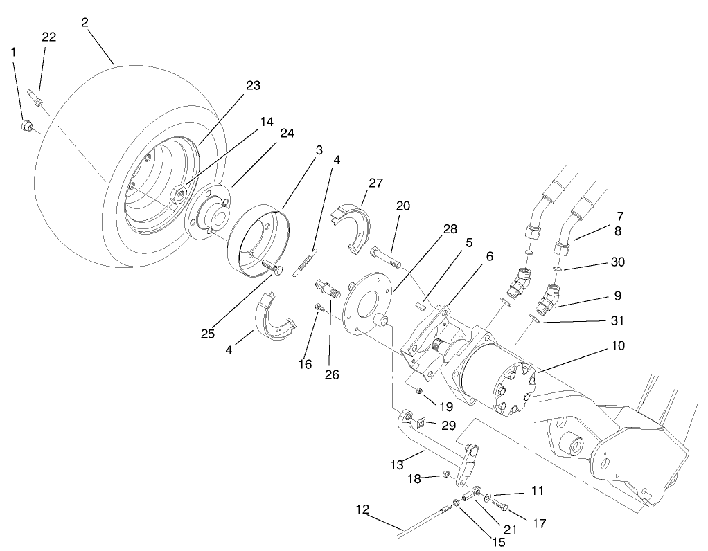 Front Wheel & Brake Assembly