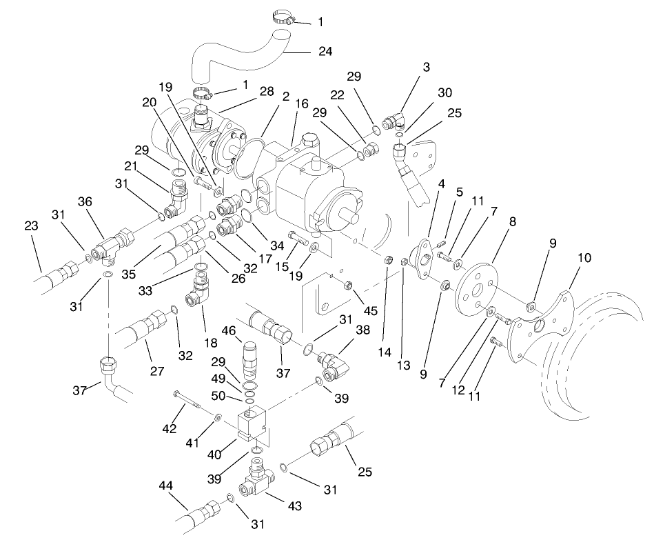 Hydraulic Pump & Hydrostat Assembly