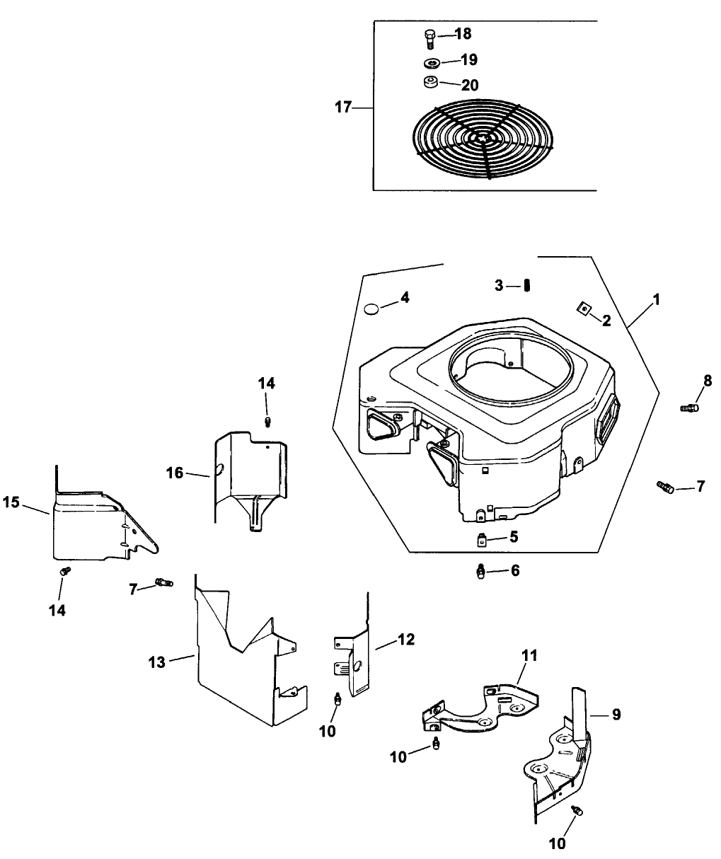 Group 6-Blower Housing & Baffle Assembly