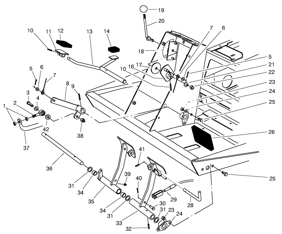 Traction & Brake Pedals Asm